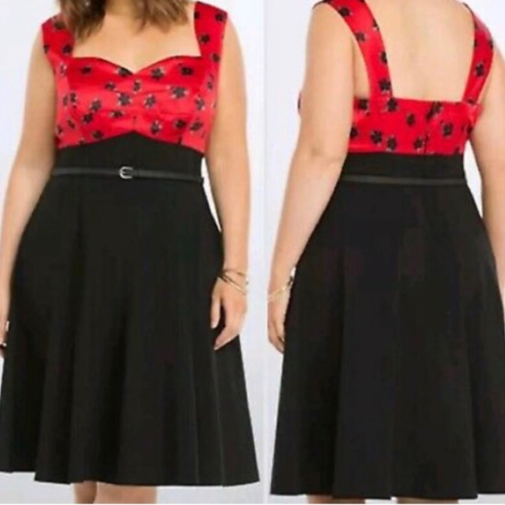 TORRID - Red Floral Miranda Swing Dress